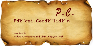 Pócsi Cecílián névjegykártya